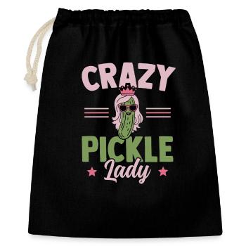 concombre Fraue Crazy Pickle Lady Dire - Sac cadeau 40 x 50 cm - noir - Devant