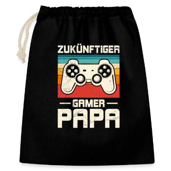 FUTUR GAMER PAPA Rétro Drôle - Sac cadeau 40 x 50 cm - noir - Devant