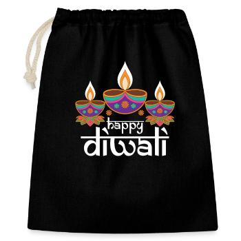 Happy Diwali Festival of Lights - Gift Bag 40 x 50 cm - black - Front