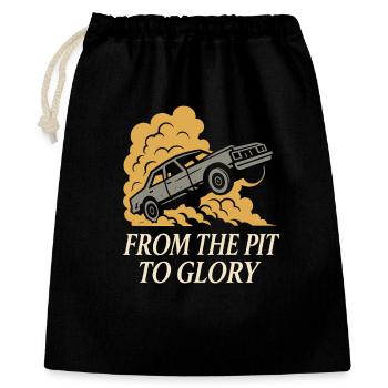 Demolition Derby Fan Pit Crew Crash Driver Fair - Geschenkbeutel aus Baumwolle (40 x 50 cm) - Schwarz - Vorne