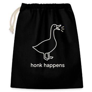 Funny Gänse Meme Chaos Honk Zertifiziert Albern - Geschenkbeutel aus Baumwolle (40 x 50 cm) - Schwarz - Vorne