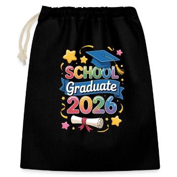 School Graduate 2026 Design - Gift Bag 40 x 50 cm - black - Front