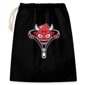 Naughty Little Demon with Heart Eyes Hidden in the - Gift Bag 40 x 50 cm - black - Front