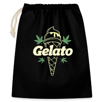Gelato Leaf Icecream Cone 420 Aesthetic - Gift Bag 40 x 50 cm - black - Front