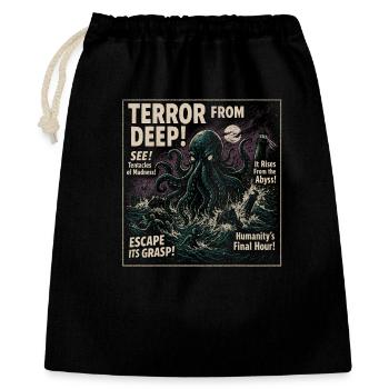 Terreur des profondeurs Kraken Affiche de film Halloween - Sac cadeau 40 x 50 cm - noir - Devant