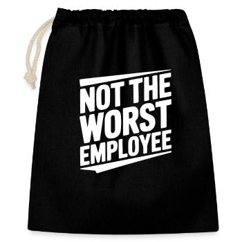 Not The Worst Employee - Gift Bag 40 x 50 cm - black - Front