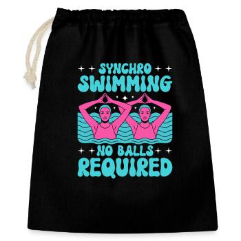 Synchronschwimmen Kunstschwimmen Wassersport - Geschenkbeutel aus Baumwolle (40 x 50 cm) - Schwarz - Vorne