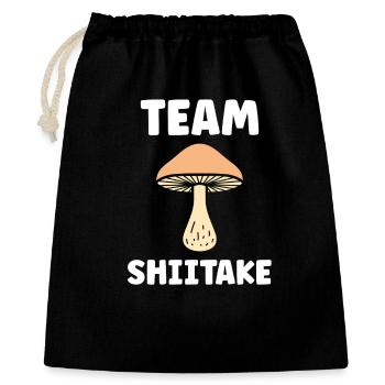 Tee Shiitake Équipe - Sac cadeau 40 x 50 cm - noir - Devant
