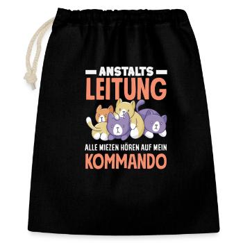 Anstaltsleitung Chef Leitung - Geschenkbeutel aus Baumwolle (40 x 50 cm) - Schwarz - Vorne