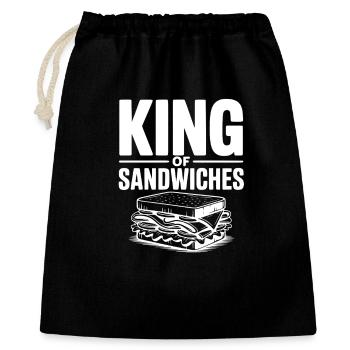 Roi des sandwichs - Sac cadeau 40 x 50 cm - noir - Devant
