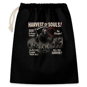 Harvest Of Souls Reaper Filmplakat Halloween - Geschenkbeutel aus Baumwolle (40 x 50 cm) - Schwarz - Vorne