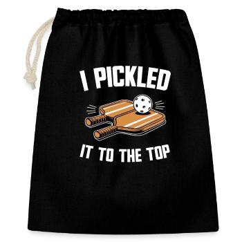 Tournoi de terrain de pickleball - Paddleball Sport - Sac cadeau 40 x 50 cm - noir - Devant