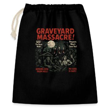 Graveyard Massacre Movie Poster Vintage Halloween - Gift Bag 40 x 50 cm - black - Front