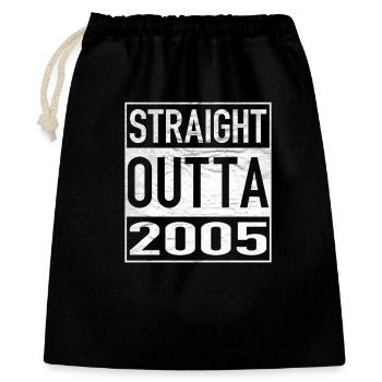 Straight Outta 2005 - Geschenkbeutel aus Baumwolle (40 x 50 cm) - Schwarz - Vorne