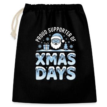 Xmas Days Blue Santa Design - Gift Bag 40 x 50 cm - black - Front