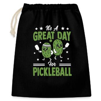 Pickles Pickleball Sport Joueur de Paddleball - Sac cadeau 40 x 50 cm - noir - Devant