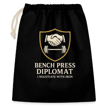 Funny Bench Press Meme Spot Me Bro Powerlifting - Gift Bag 40 x 50 cm - black - Front