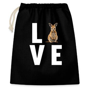 Wallabys Wallaby - Geschenkbeutel aus Baumwolle (40 x 50 cm) - Schwarz - Vorne