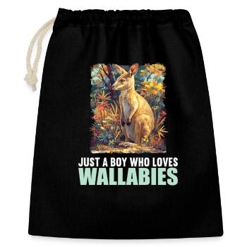 Wallabys Wallaby - Geschenkbeutel aus Baumwolle (40 x 50 cm) - Schwarz - Vorne