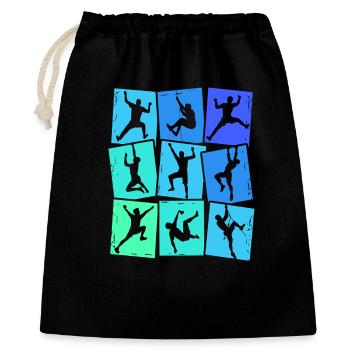Climbing Mountains Climbers Bouldering Boys Children - Gift Bag 40 x 50 cm - black - Front