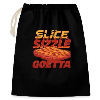 Goetta Wurst - Geschenkbeutel aus Baumwolle (40 x 50 cm) - Schwarz - Vorne
