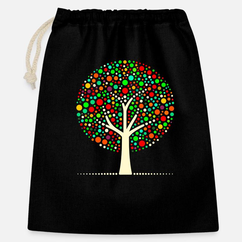 Colorful Dot Tree - Gift Bag 40 x 50 cm - black