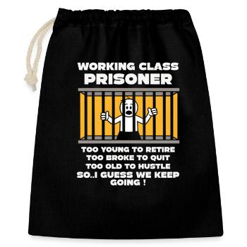 Lundi Trapped Work Drôle Tenue De Travail - Sac cadeau 40 x 50 cm - noir - Devant