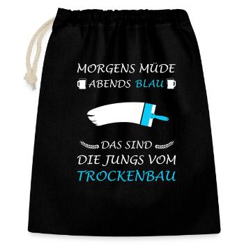 Drywall Drywall Drywall Fitter Saying - Gift Bag 40 x 50 cm - black - Front