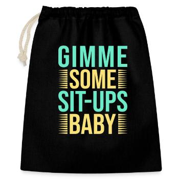 Fanatiques de fitness Quelques abdominaux Bébé Gymnastique suédoise - Sac cadeau 40 x 50 cm - noir - Devant