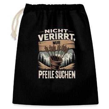 Conception de tir à l’arc pour les archers et les parcours - Sac cadeau 40 x 50 cm - noir - Devant