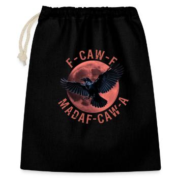 Raven flight in front of a red moon - Gift Bag 40 x 50 cm - black - Front