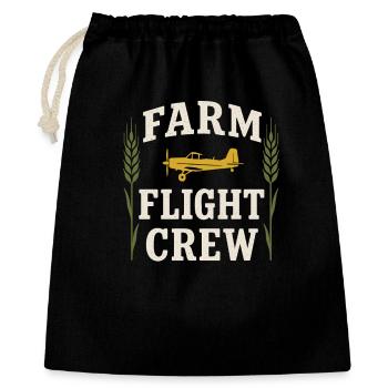Ländliche Luftfahrt Landwirtschaft Pilotgeschenk - Geschenkbeutel aus Baumwolle (40 x 50 cm) - Schwarz - Vorne