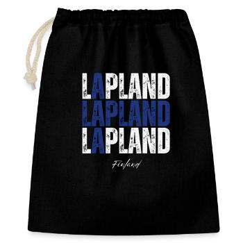 Lapland Finland, a souvenir of Lapland - Gift Bag 40 x 50 cm - black - Front