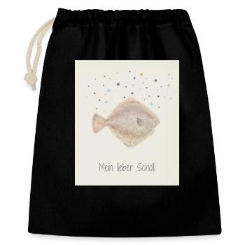 Mon cher Scholli fish design - Sac cadeau 40 x 50 cm - noir - Devant