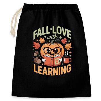 Fall In Love With Teaching Fall Teacher - Gift Bag 40 x 50 cm - black - Front