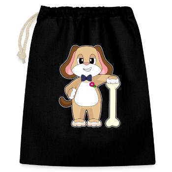 Chien Groom Noeud papillon Mariage - Sac cadeau 40 x 50 cm - noir - Devant
