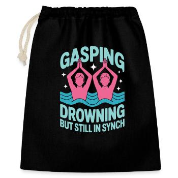 Synchronschwimmen Kunstschwimmen Wassersport - Geschenkbeutel aus Baumwolle (40 x 50 cm) - Schwarz - Vorne