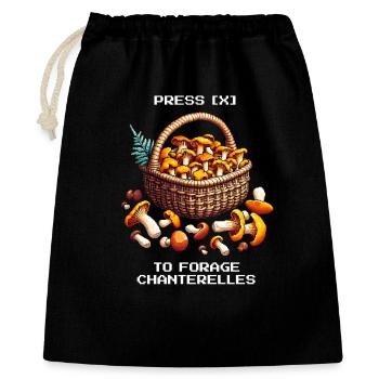 Press [X] to collect | Chanterelles Foraging - Gift Bag 40 x 50 cm - black - Front