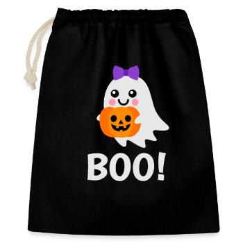 Halloween Design - Cute Ghost Jack o Lantern - Gift Bag 40 x 50 cm - black - Front