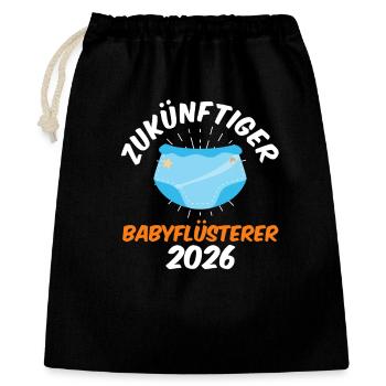 FUTUR BÉBÉ CHUCHOTEUR 2026 Drôle - Sac cadeau 40 x 50 cm - noir - Devant