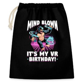Birthday Gamer VR - Geschenkbeutel aus Baumwolle (40 x 50 cm) - Schwarz - Vorne