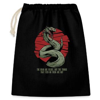 Créatures mythologiques du basilic - Sac cadeau 40 x 50 cm - noir - Devant