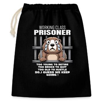 Lundi Trapped Work Drôle Tenue De Travail - Sac cadeau 40 x 50 cm - noir - Devant