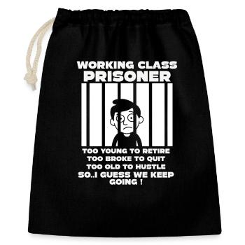Lundi Trapped Work Drôle Tenue De Travail - Sac cadeau 40 x 50 cm - noir - Devant