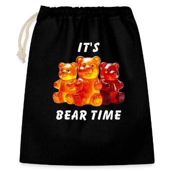 GUMMY BEARS IT'S BEAR TIME - Gift Bag 40 x 50 cm - black - Front