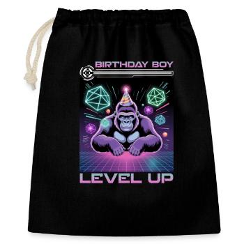 Birthday Gamer VR - Geschenkbeutel aus Baumwolle (40 x 50 cm) - Schwarz - Vorne