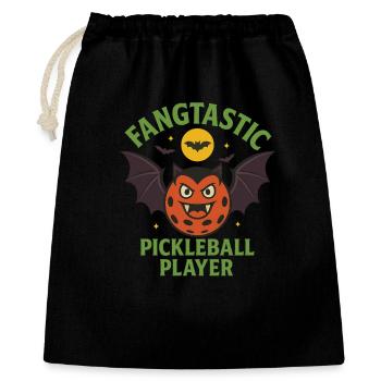 Fangtastic Pickleball Halloween motif - Gift Bag 40 x 50 cm - black - Front