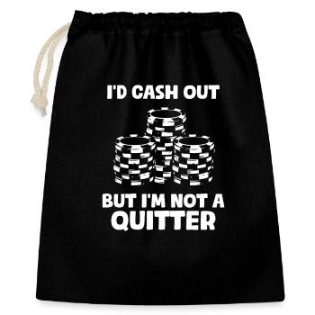 Pas un lâcheur Casino Jeu Drôle Joueur - Sac cadeau 40 x 50 cm - noir - Devant