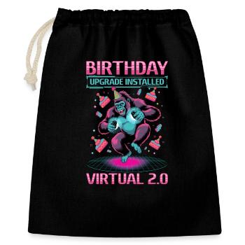 Birthday Gamer VR - Geschenkbeutel aus Baumwolle (40 x 50 cm) - Schwarz - Vorne