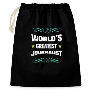 Weltbester Journalist - Geschenkbeutel aus Baumwolle (40 x 50 cm) - Schwarz - Vorne
